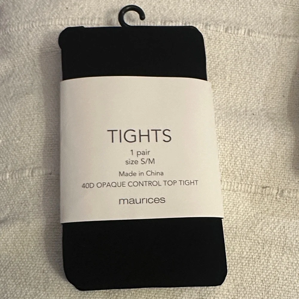 Maurices Black Opaque Control Top Tights